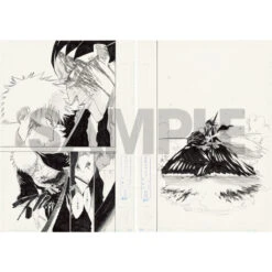 BLEACH EXHIBITION - BLEACH EX. Genga Manuscript – 113. The Undead 3 [Closing Frantica] 2 Sheets