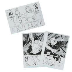 2 Digital Manuscript Prints & 1 Name Print Yuji Itadori & Aoi Toudou - Jujutsu Kaisen Exhibition